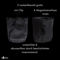 Multifunktionale Gassitasche - 2 in 1 Bauchtasche & Schultertasche Deep Black